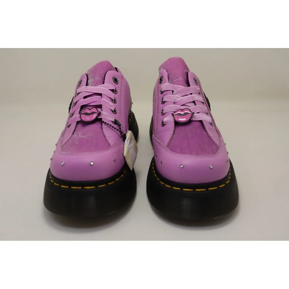 Dr. Martens x Bratz Buzz 5I Womens 6 Purple Velvet Leather Platform NWOB